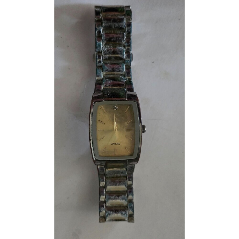 Diamond Accented Men's Quartz Watch Needs/Battery FMDXGE022 PARTS ONLY UNTESTED